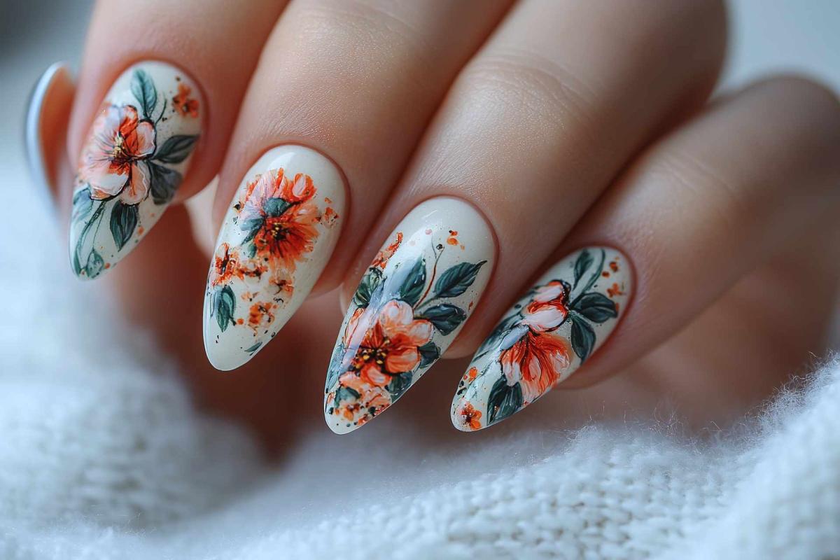 Vente des faux ongles Fleuris 